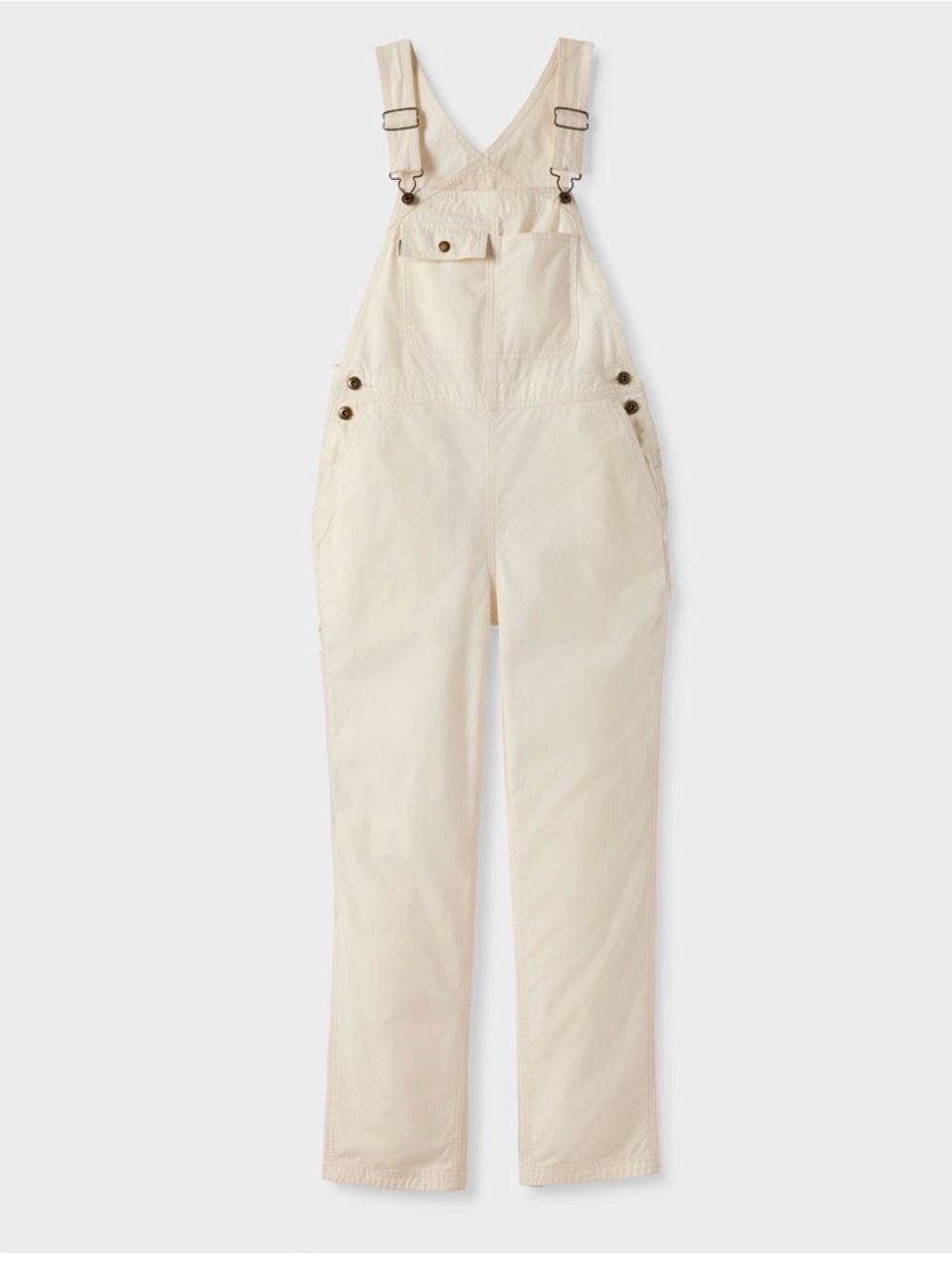 Duluth Off White Women’s Overalls - Classic Relaxed Fit